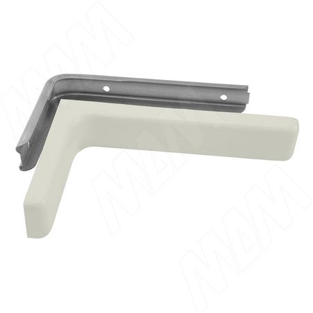 CORNER Менсолодержатель для деревянных полок с декоративной накладкой L-120 мм, белый (2 шт.) (KR120WHITE) менсолодержатель для деревянных и стеклянных полок без фиксации l 200 мм   2шт su06 set cr