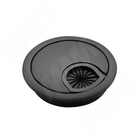 Заглушка кабель-канала, металлическая, круглая, d=60 мм, черный (361-60 BL) заглушка кабель канала пластиковая круглая d 60 мм темно коричневая rtk008db