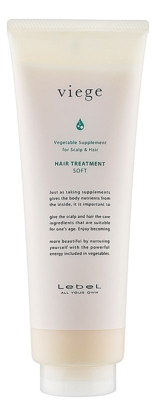 Маска для глубокого увлажнения волос Viege Hair Treatment Soft: Маска 240мл