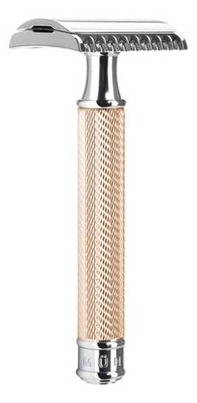 Бритва Т-образная Розовое золото Traditional (безопасная бритва с открытым гребнем)