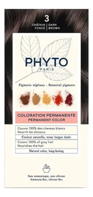 Краска для волос Phyto Color: 3 Темный шатен краска для волос garnier color naturals тон 3 12 ледяной темный шатен