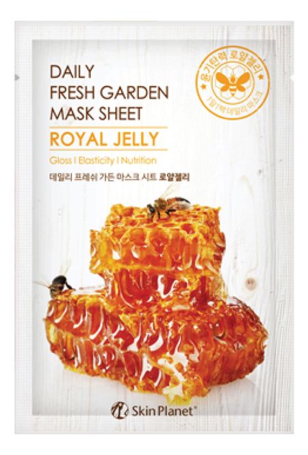 Тканевая маска для лица с маточным молочком Skin Planet Daily Fresh Garden Mask Sheet Royal Jelly 25г глютамин 3 ойл eqville с мумие маточным молочком 60 шт капсулы