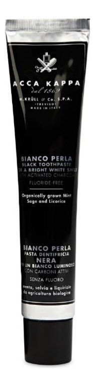 Зубная паста с активированным углем без содержания фтора Bianco Perla Black Toothpaste 100мл