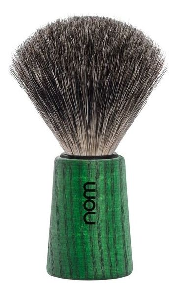 Помазок натуральный барсучий ворс Nom Theo (зеленый ясень) барсукор барсучий жир капс 100