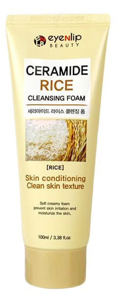 Очищающая пенка для лица с экстрактом риса Ceramide Rice Cleansing Foam 100мл лосьон для лица momotani увлажняющий лосьон с экстрактом риса