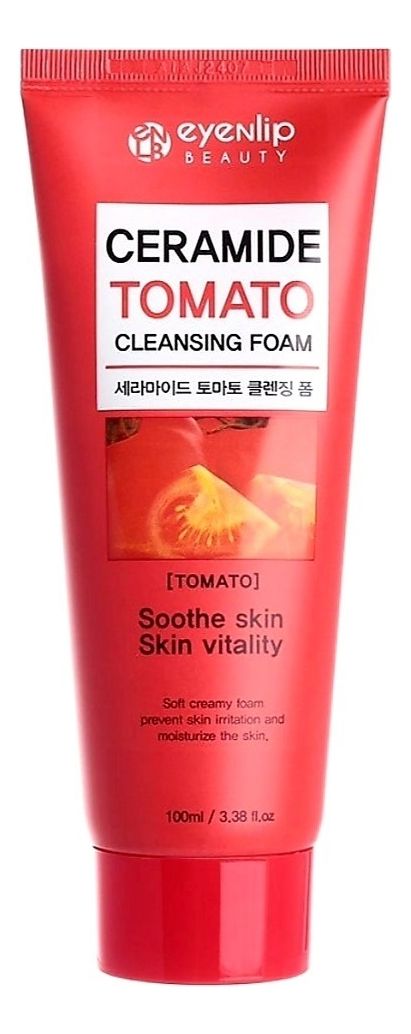 Очищающая пенка с экстрактом томата Ceramide Tomato Cleansing Foam 100мл свеча бабушкина теплица свежесрезанные листья томата 100мл dk001