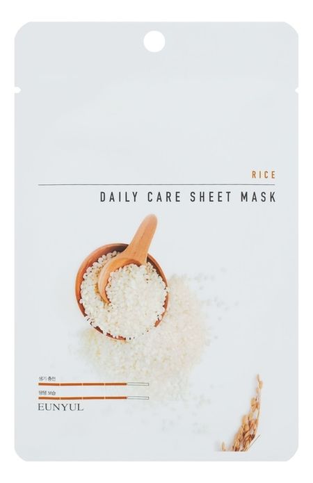 Тканевая маска для лица с экстрактом риса Rice Daily Care Sheet Mask 22г: Маска 1шт лосьон для лица momotani увлажняющий лосьон с экстрактом риса