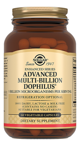 Биодобавка Мультидофилус плюс Advanced Multi-Billion Dophilus 60 капсул mantra куркумин плюс 60 капсул массой 505мг