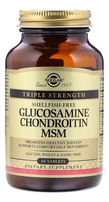 Биодобавка Комплекс глюкозамин-хондроитин Glucosamine Chondroitin MSM 60 таблеток ритофлекс erzig глюкозамин 500 хондроитин 500 30 шт таблетки
