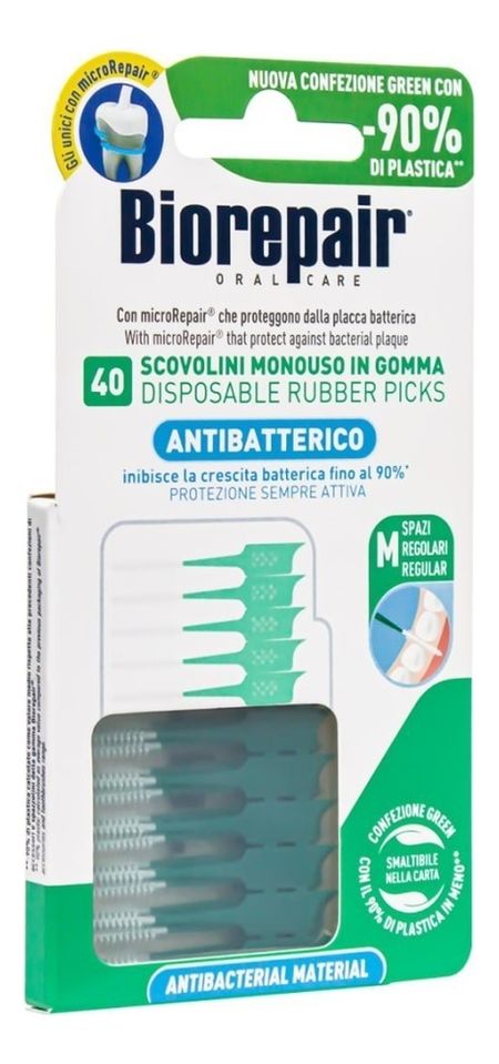 Одноразовые межзубные ершики Scovolini Monouso in Gomma Regolari 40шт (мягкие, стандартные) хилфен ершики межзубные р s 5