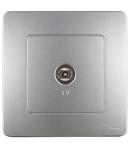 Розетка телевизионная Systeme Electric Blanca встраиваемая алюминий (BLNTS000013)