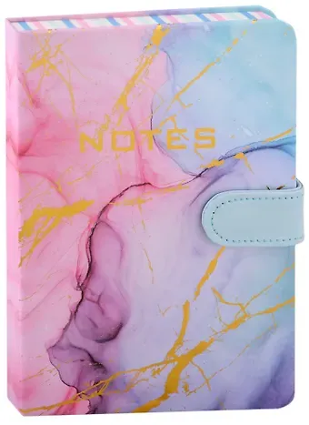Блокнот с магнитной застежкой Мрамор (256стр) (13*19)
