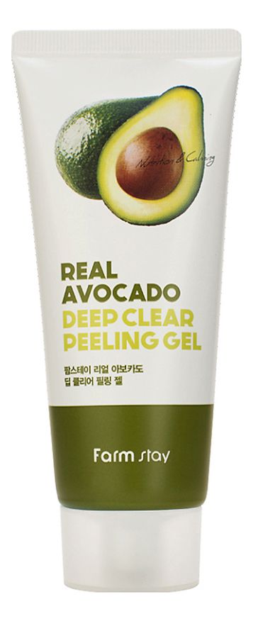 Мягкий отшелушивающий гель для лица с экстрактом авокадо Real Avocado Deep Clear Peeling Gel 100мл