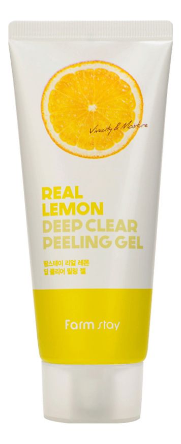 Отшелушивающий гель для лица с экстрактом лимона Real Lemon Deep Clear Peeling Gel 100мл