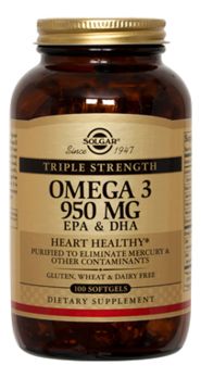 Биодобавка Тройная Омега-3 Triple Strength Omega 3 EPA & DHA: 100 капсул бад пория фунго ши 60 капсул