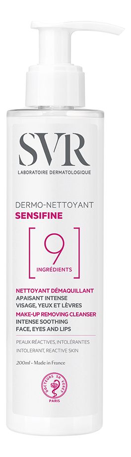 Очищающий крем-гель для лица Sensifine Dermo-Nettoyant 200мл: Крем-гель 200мл крем гель легкий питательный очищающий xeracalm nutrition avene авен 200мл