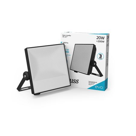 Прожектор светодиодный Gauss evo 20w ip65 6500k ik07 черный zodolamp светодиодные прожекторы 50 100 200 300 400 500 вт