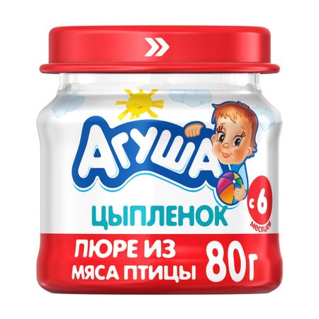 Пюре мясное Агуша Цыпленок 80 г