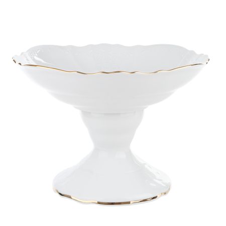 Салатник на ножке 25 см; декор Отводка золото Thun1794