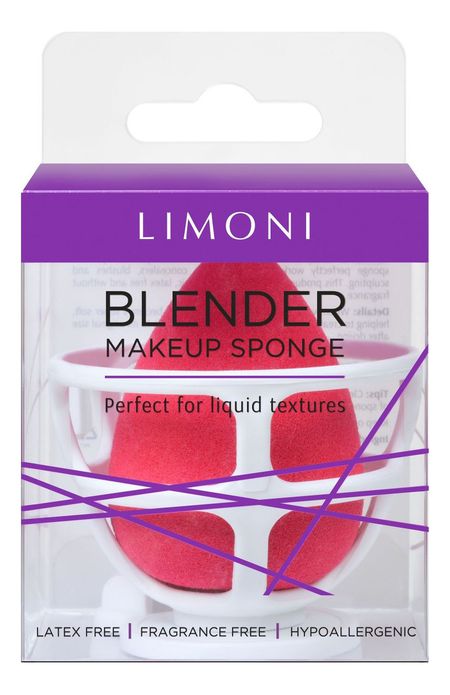 Спонж для макияжа в подставке-корзинке Blender Makeup Sponge: Red limoni blender makeup sponge pink
