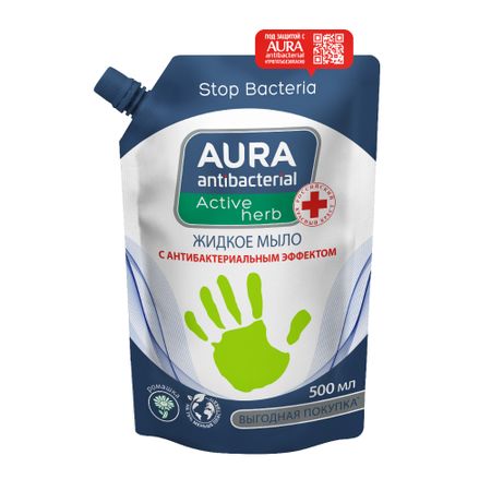 Жидкое мыло Aura С антибактериальным эффектом Ромашка 500 мл