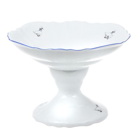Салатник на ножке 25см Bernadotte декор гуси