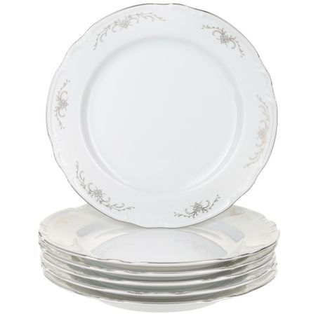 Набор тарелок мелких Thun Констанция 24 см серый декор