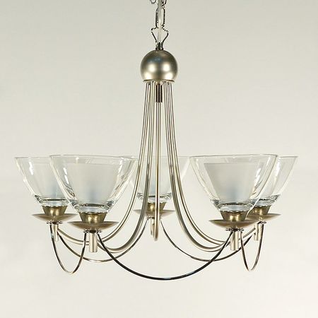 Люстра Florex international L.4008/5 CR белая стеклянная люстра nordic 3 5 6 8 головок 220в