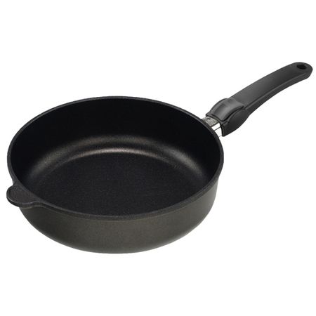 Сковорода AMT Gastroguss из литого алюминия, съемная ручка, 20 см, высота 5 см 2 шт съемная головка для газонокосилки из алюминия