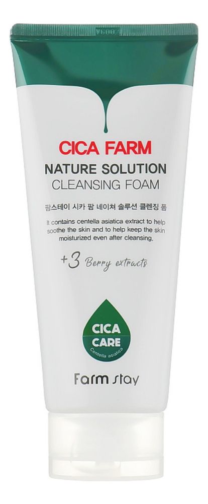 Очищающая пенка для лица Cica Farm Nature Solution Cleansing Foam 180мл лекарственные препараты nita farm преднифарм солютаб 4 мг 20 таб