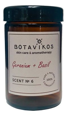 Натуральная массажная аромасвеча Герань-Базилик Natural Massage Aroma Candle 90г