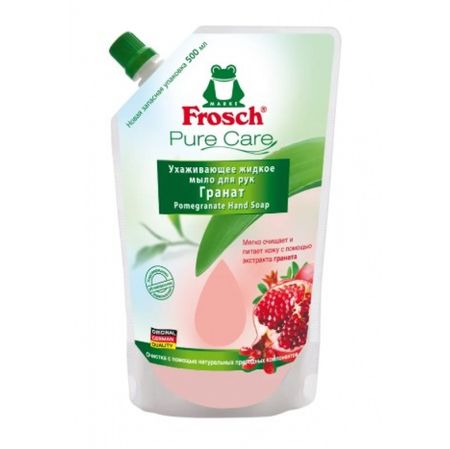 Мыло для рук Frosch Ухаживающее Запаска гранат 500мл