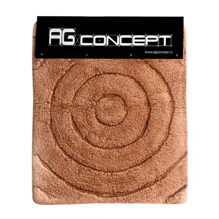 Коврик для ванны Ag concept 50х60 см шоколадный круги