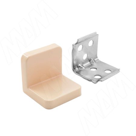 ANGLE Уголок мебельный с пластиковой накладкой 26х26х28 мм, бежевый (PLS26X26X28BG) wink уголок мебельный с пластиковой накладкой 26х26х20 мм бук spc26x26x20be