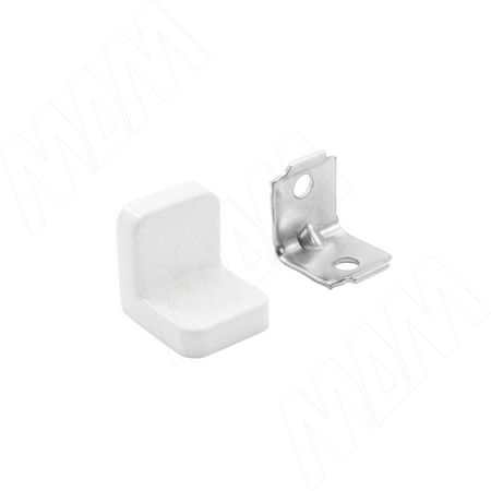 ANGLE Уголок мебельный с пластиковой накладкой 21х21х19 мм, белый (PLS20X20X20WH) wink уголок мебельный с пластиковой накладкой 26х26х20 мм бук spc26x26x20be