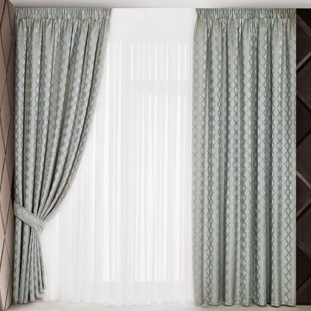 Комплект штор с подхватами Togas Борха голубые 260х275 см комплект штор с подхватами togas алессио бирюзовые 260х275 см