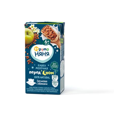 Кашка ФрутоНяня молочная гречневая с яблоком с 6-ти месяцев 200 мл