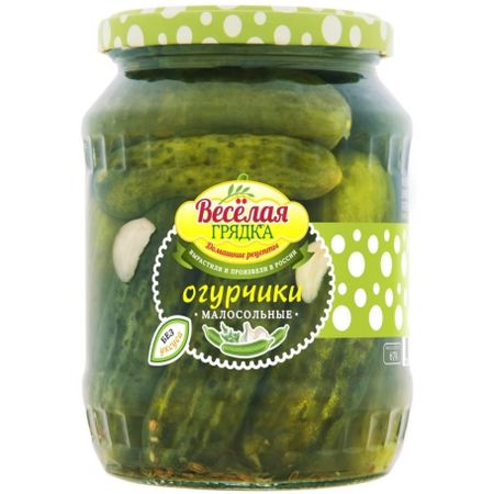 Огурцы Веселая Грядка малосольные, 670 г веселая логика