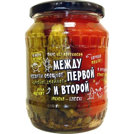 Ассорти маринованное Между первой и второй Царское двойное, 680 г