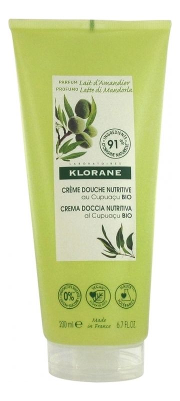Крем для душа с органическим маслом купуасу и молочком миндаля Creme Douche Nutritive Cupuacu 200мл