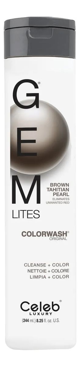 Шампунь для яркости цвета волос Gem Lites Shampoo 244мл: Brown Tahitian Pearl концентрат для волос wella professionals усилитель яркости а color brilliance
