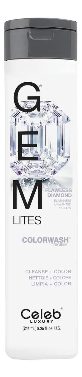 Шампунь для яркости цвета волос Gem Lites Shampoo 244мл: Flawless Diamond концентрат для волос wella professionals усилитель яркости а color brilliance
