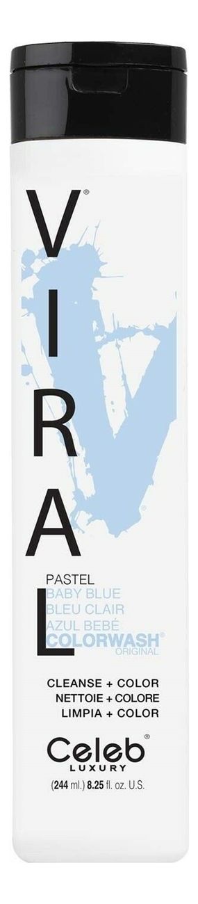 Шампунь для яркости цвета волос Viral Shampoo 244мл: Pastel Baby Blue концентрат для волос wella professionals усилитель яркости а color brilliance