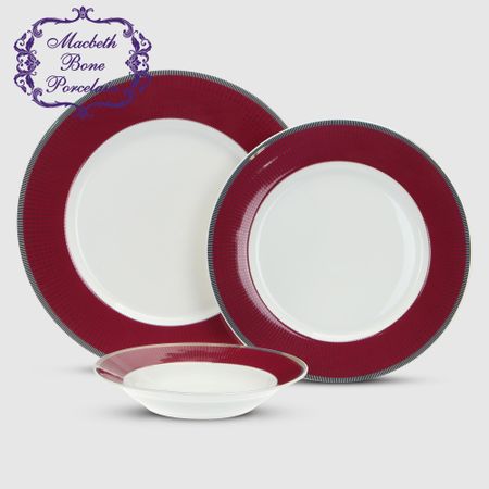 Сервиз столовый Macbeth bone porcelain Scarlet 18 предметов 6 персон