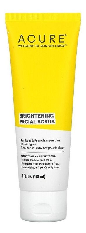 Скраб для лица с морскими водорослями и французской зеленой глиной Brightening Facial Scrub 118мл пенка для умывания dr f5 пенка для умывания лица с зеленой глиной
