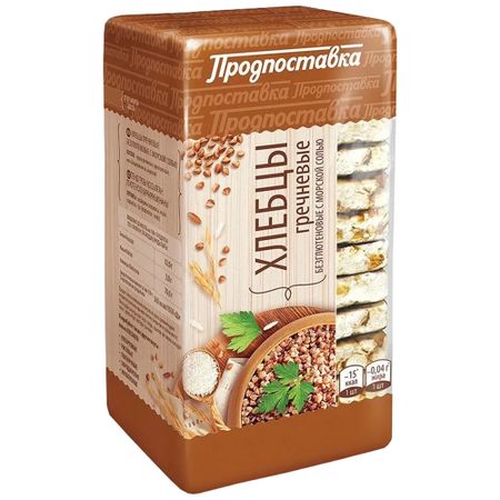 Хлебцы гречневые Продпоставка с морской солью, 60 г