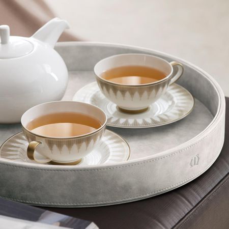 Поднос круглый Togas Данфорд экрю 41 см