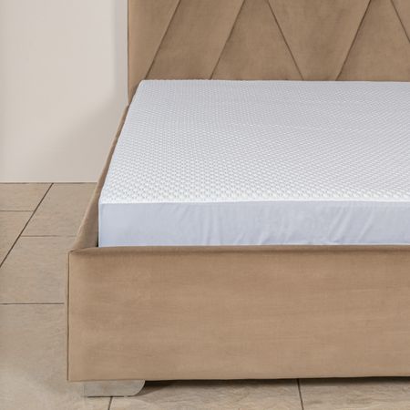 Наматрасник-чехол Medsleep Orto Cool белый с голубым 140х200х30 см