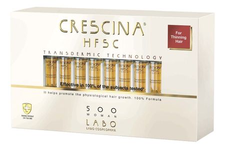 Ампулы для восстановления роста волос HFSC Transdermic Re-Growth 500 Woman: Ампулы 20*3,5мл