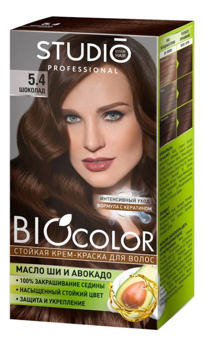 Стойкая краска для волос Biocolor 2*50/15мл: 5.4 Шоколад крем краска для волос biocolor стойкая 90 102 платиновый блондин